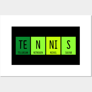 Tennis Chemistry Periodic Table Element Science Pun Posters and Art